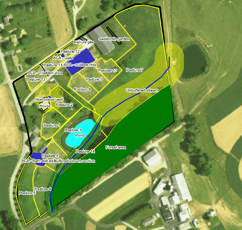 Good Fortune Farm Pasture Map