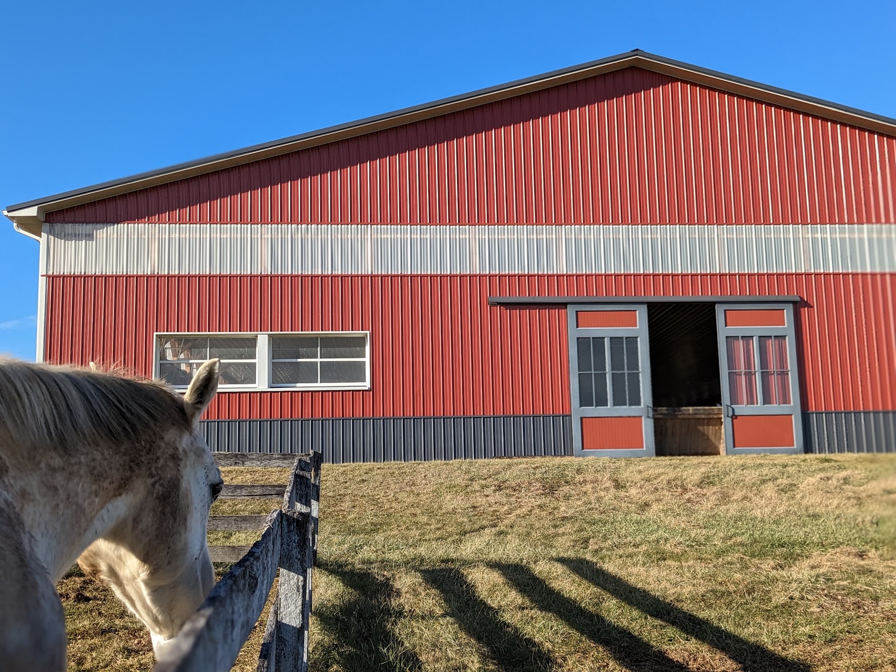 Exterior View of our Indoor Horse Arena